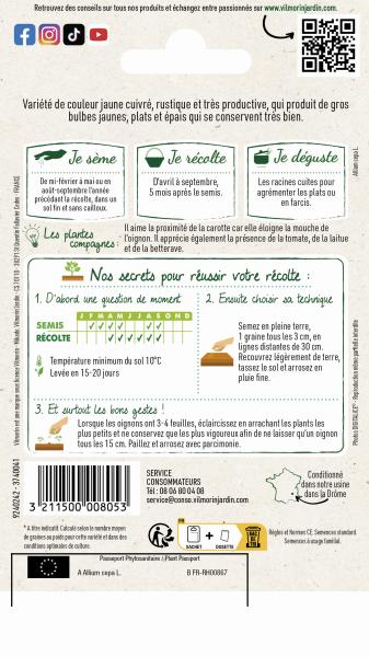 Potagères - Oignon Jaune Paille des Vertus - MEDIA_PACKAGING_VERSO